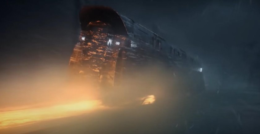 Большая Элис поезд сквозь снег