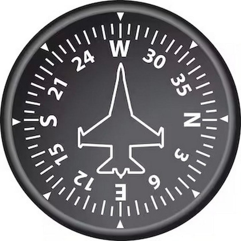 Компас в самолете