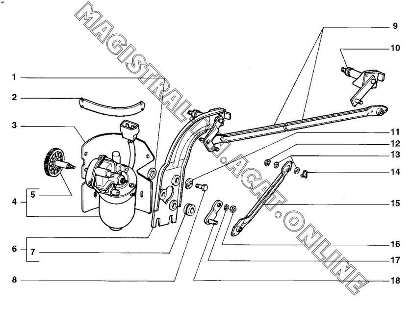 Втулка трапеции стеклоочистителя ВАЗ 2107