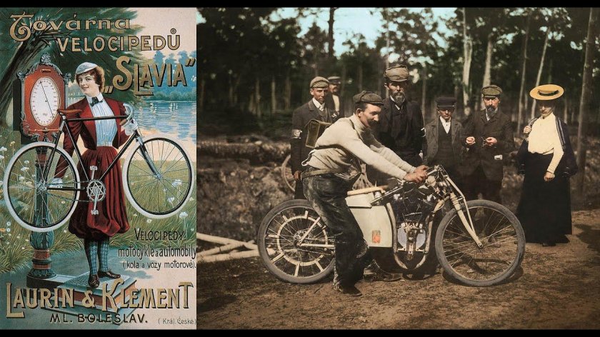 Лаурин &amp; клемент мотоцикл Славия 1900-1910 годов