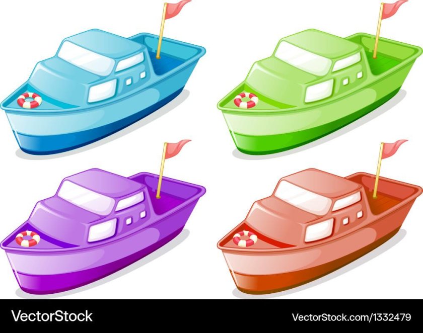 Разноцветные кораблики