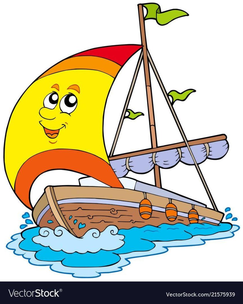 Лодка с парусом для детей