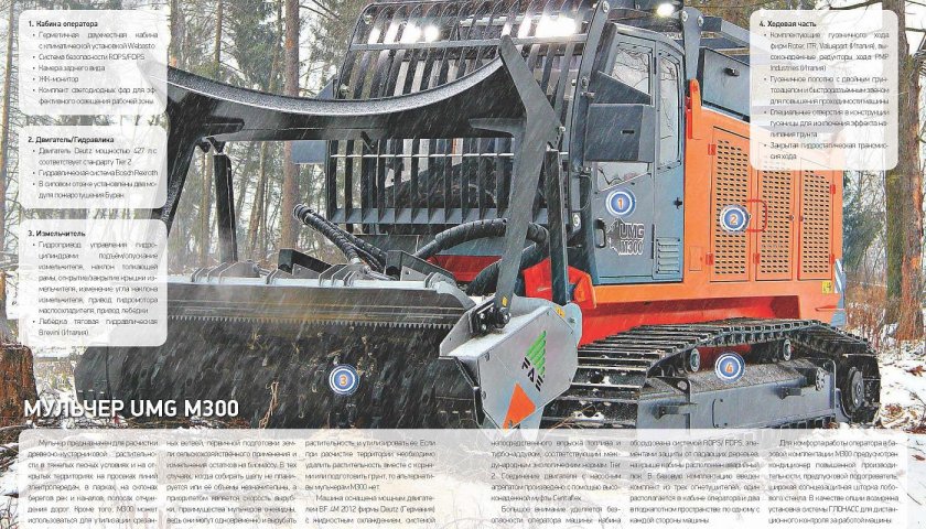 UMG м300 машина для расчистки просек мульчер