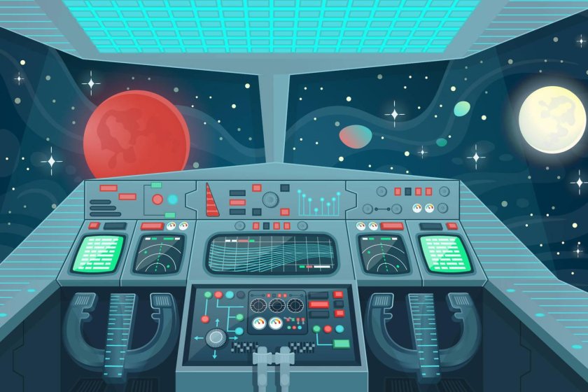 Кабина управления космического корабля