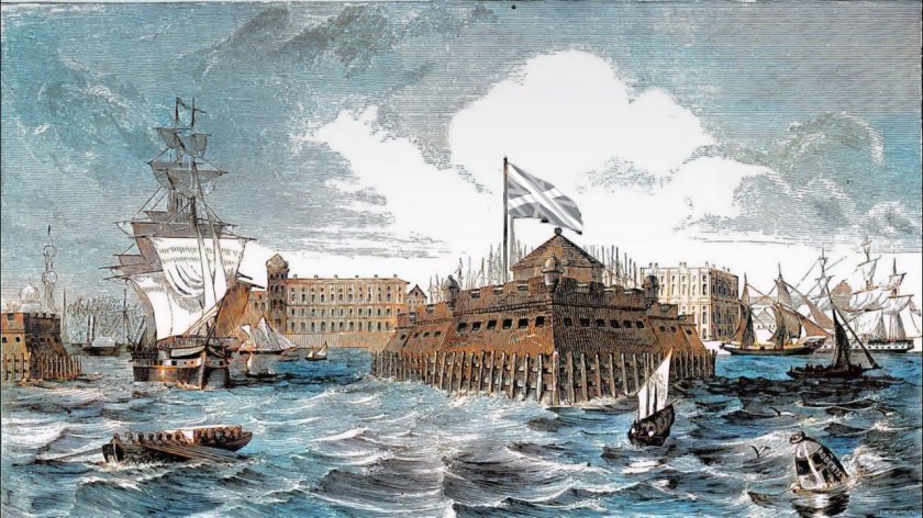 Крепость Кронштадт при Петре 1