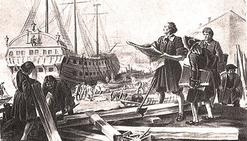 Петр 1 строит флот в Воронеже