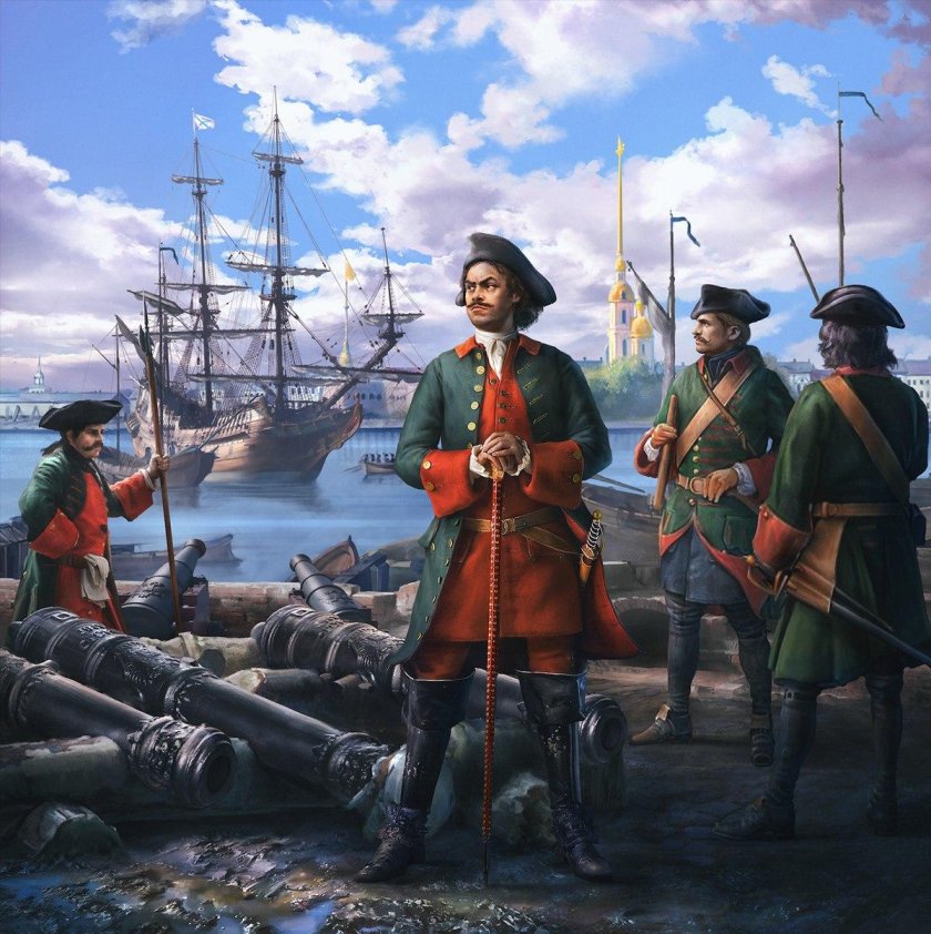 «Петр 1 в Полтавской баталии»Иоганн-Готфрид