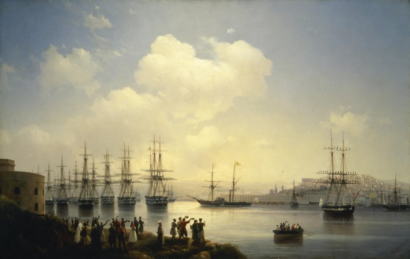 Айвазовский русская эскадра на Севастопольском рейде 1846