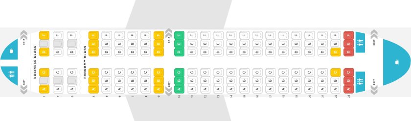 Аэробус а319 Аэрофлот схема