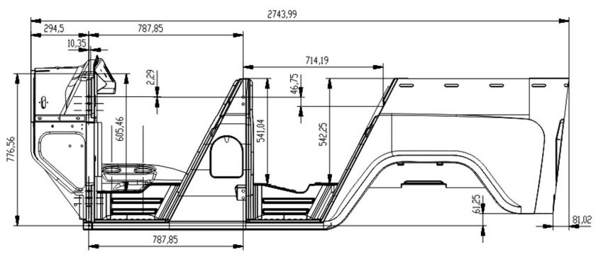 Габариты кузова УАЗ 469