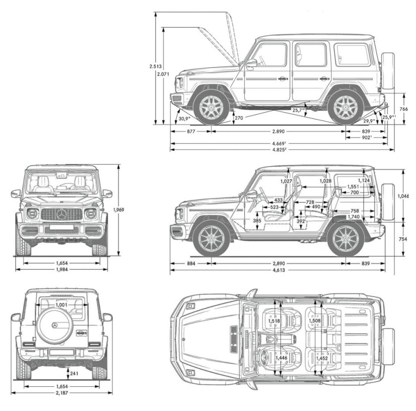 Чертеж Mercedes g63
