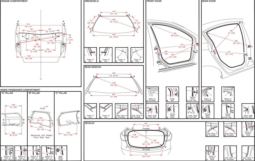 Габариты капота Мазда 3 БК седан