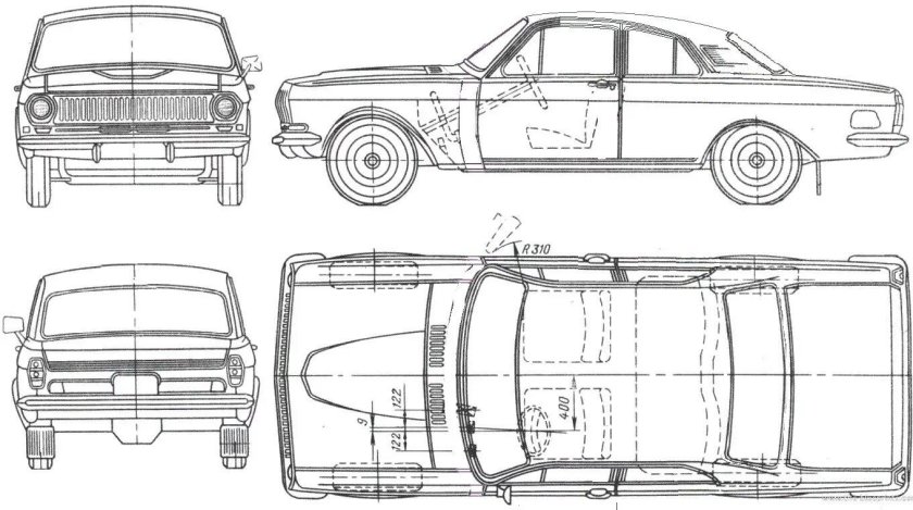 ГАЗ 24 габариты