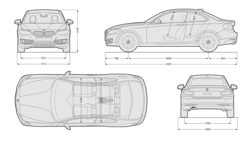 БМВ f30 габариты