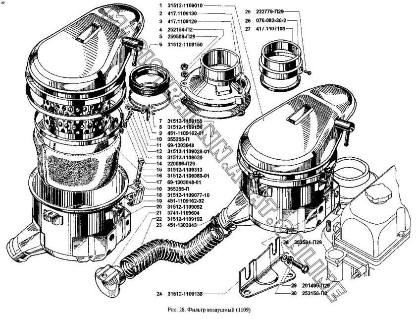Фильтр воздушный УАЗ 469 карбюратор