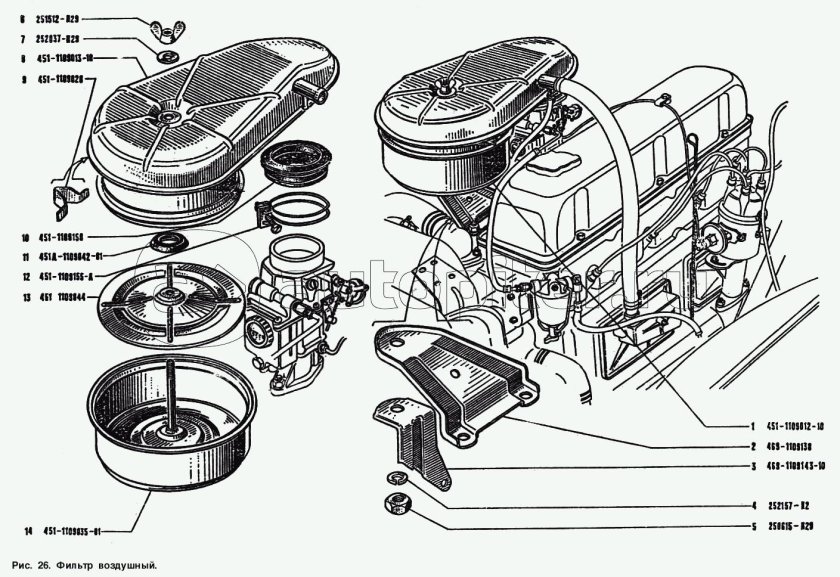 Фильтр воздушный УАЗ 469 карбюратор