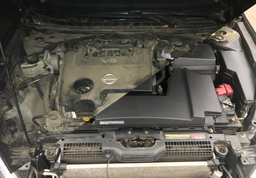 Подкапотное пространство Ниссан Теана j32 3,5