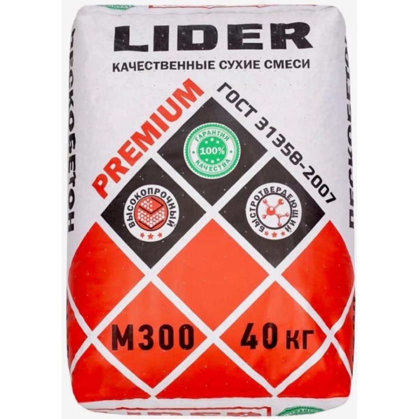 Пескобетон Лидер м300 40кг