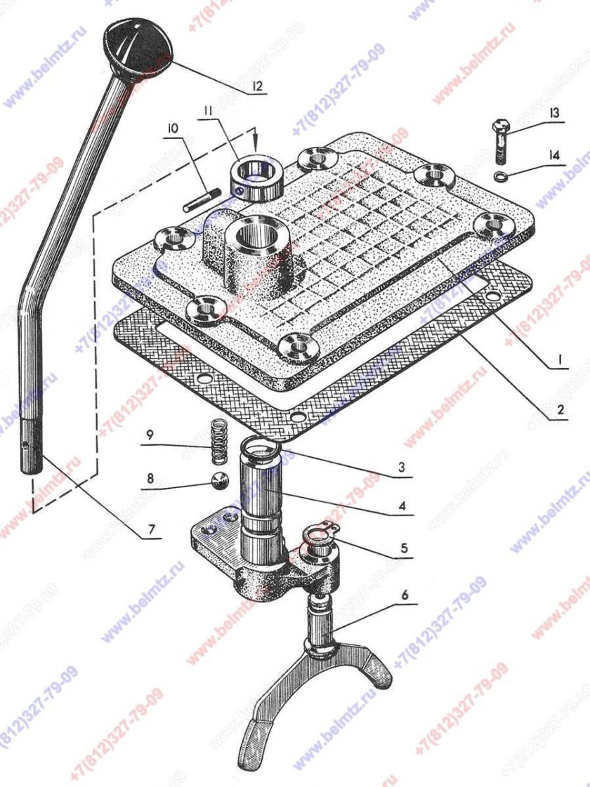 70-1723015 Крышка управления редуктором КПП МТЗ