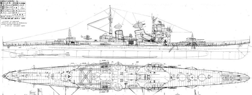 Крейсер Хагуро последний артиллерийский бой