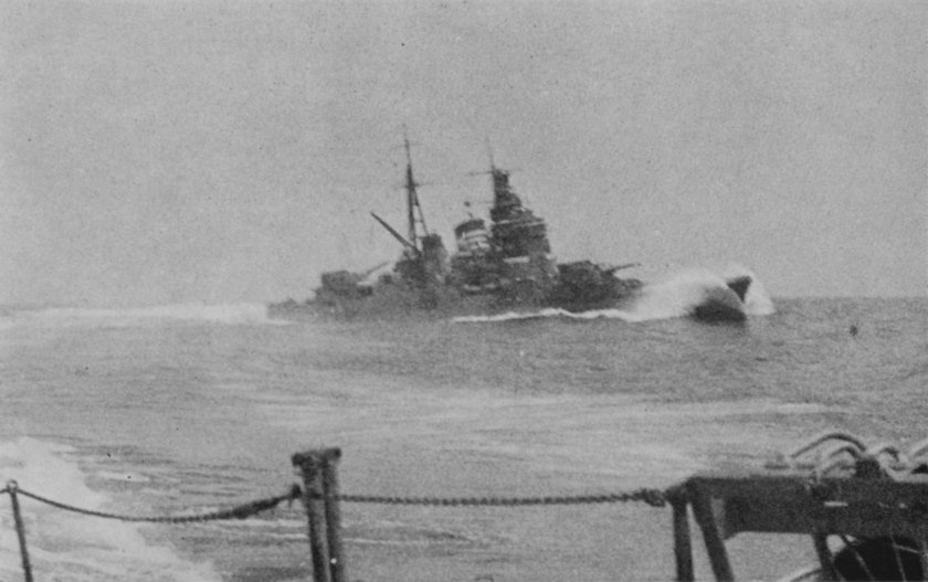 Крейсер Хагуро последний артиллерийский бой