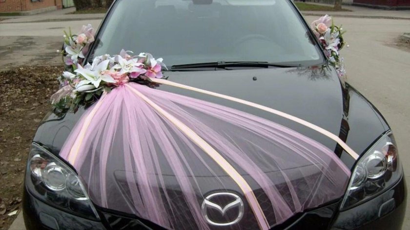 Свадебные украшения на машину