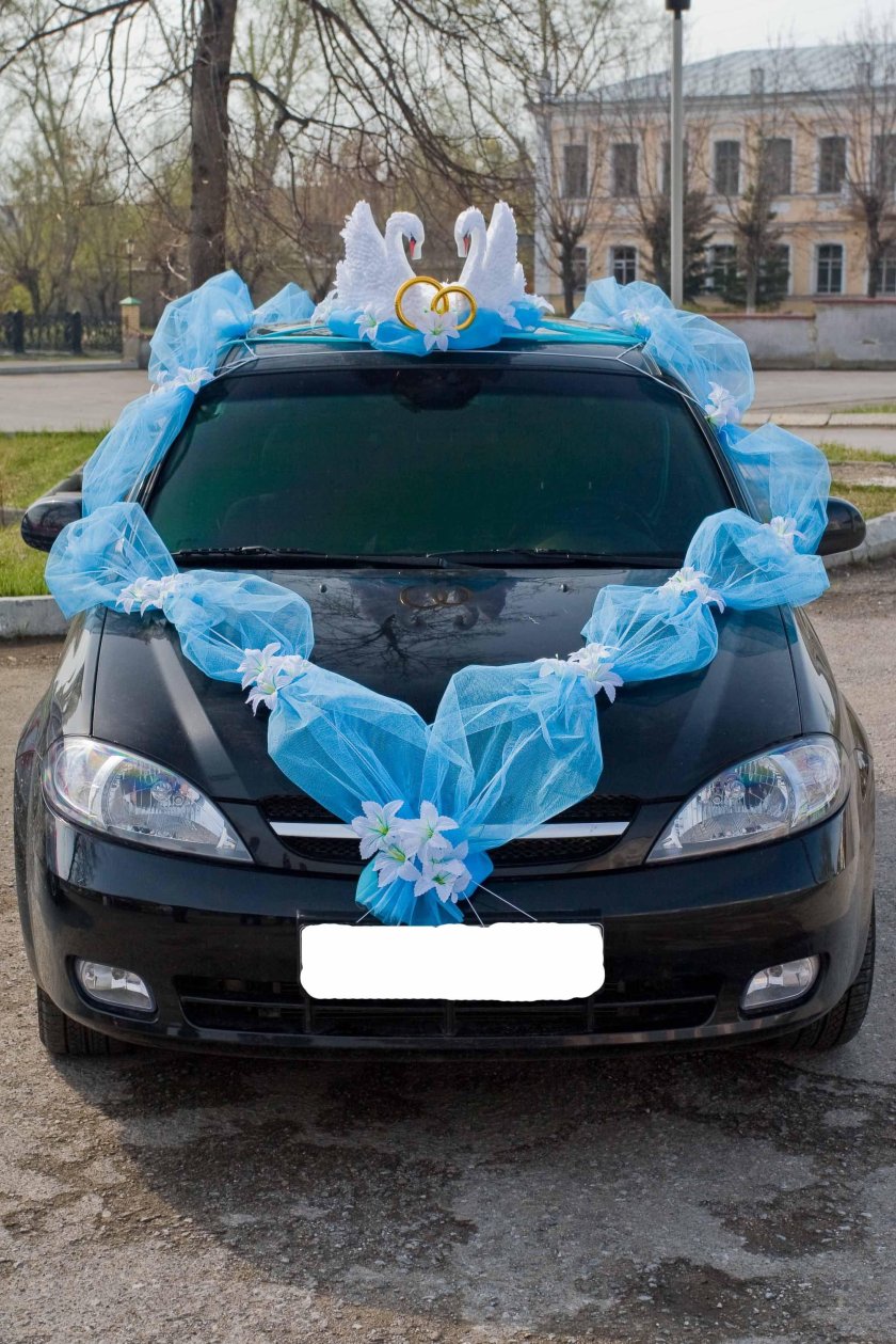 Украсить машину на свадьбу