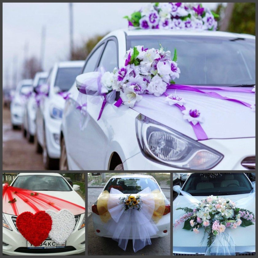 Украшение свадебного кортежа