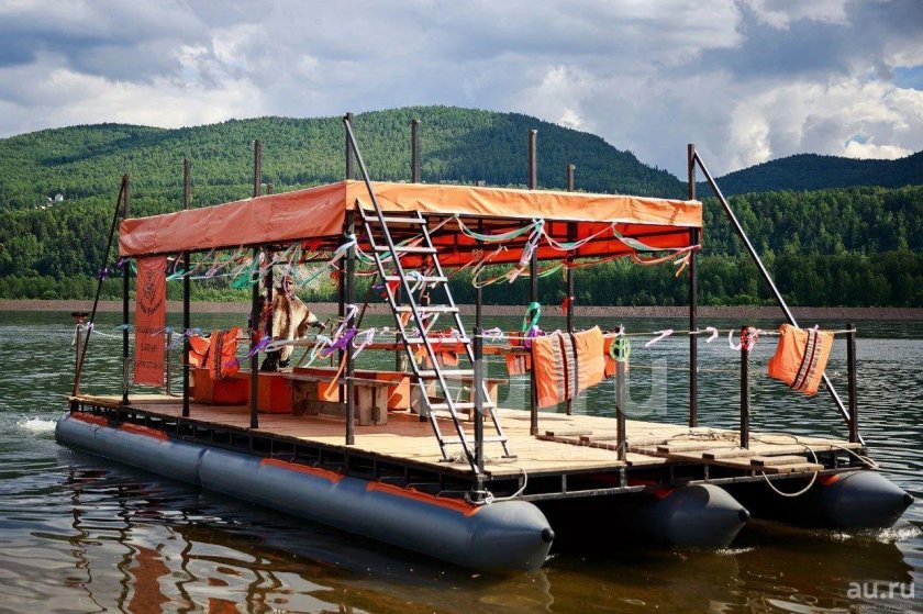 Понтонный плот катамаран