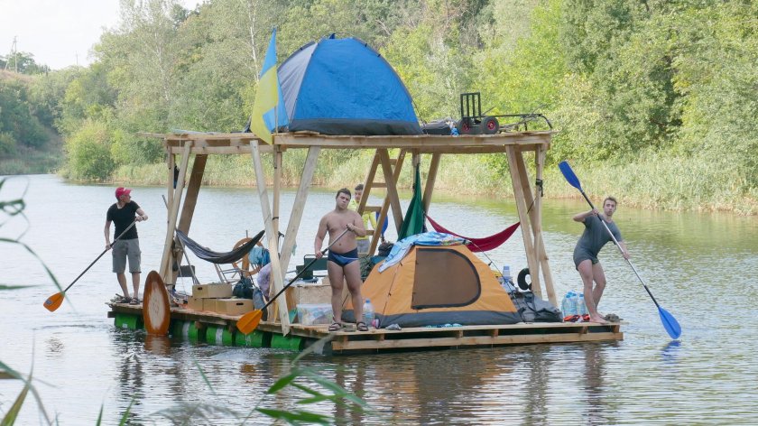 Сплав по реке Клязьма на плоту