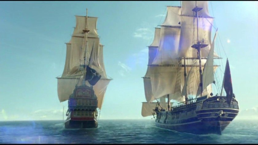 Черные паруса корабль Флинта