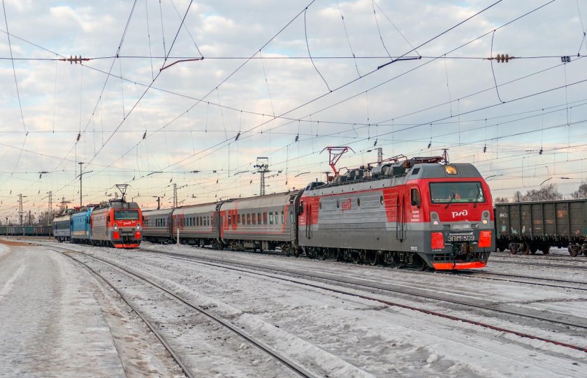 Локомотив поезд