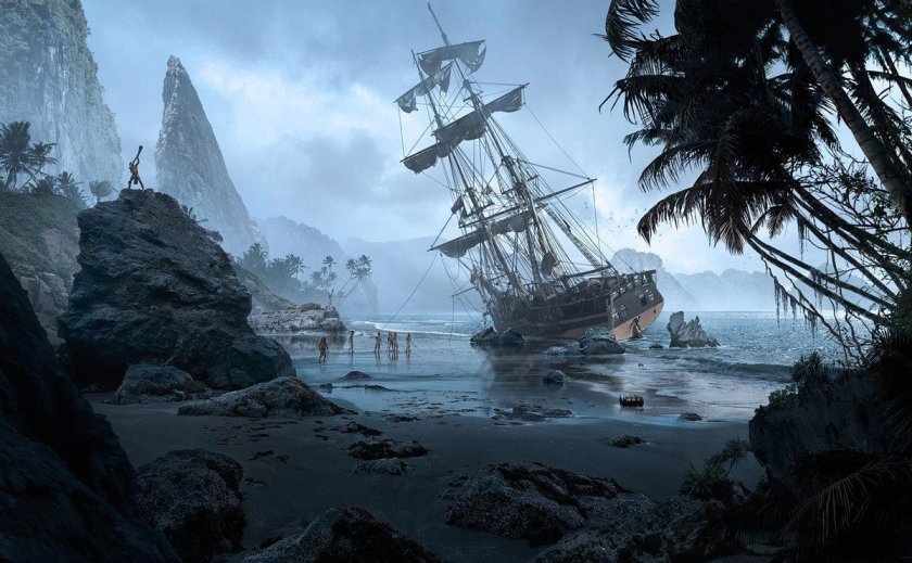 Остров погибших кораблей пираты Карибского моря