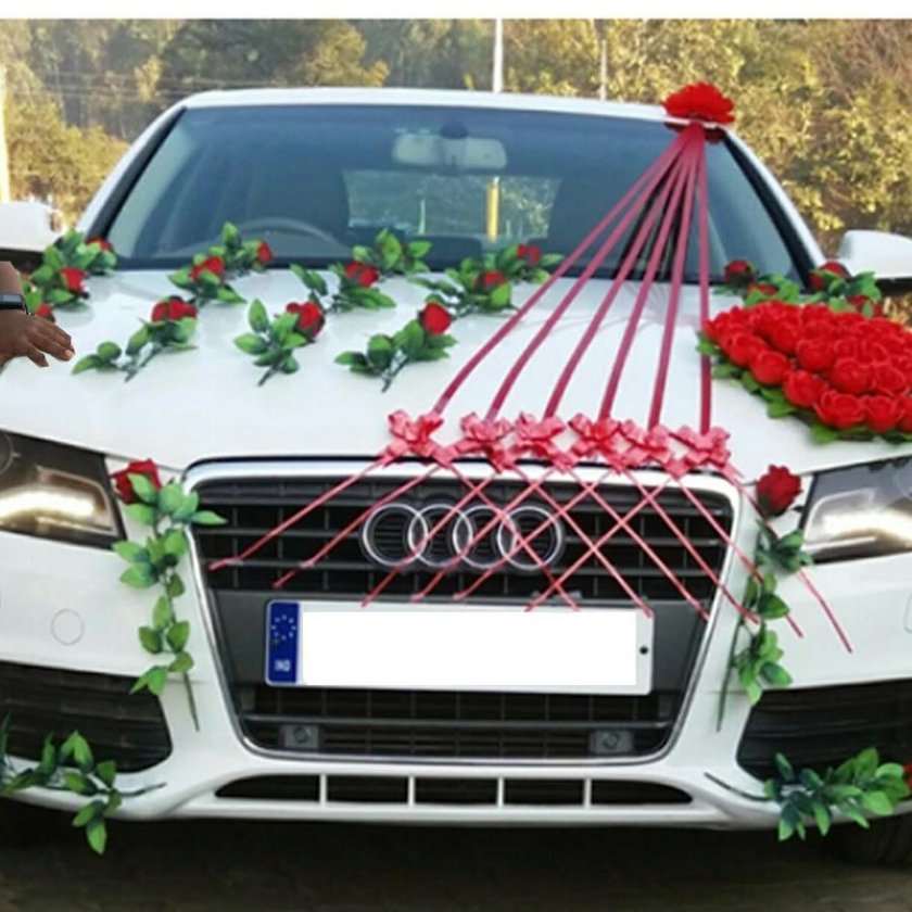 Украшение свадебного авто