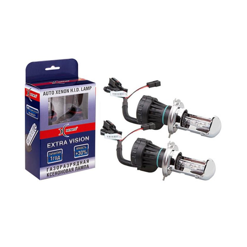 Лампа ксеноновая головного света h4 h/l 4300к Extra Vision яркость +30% 12-24v