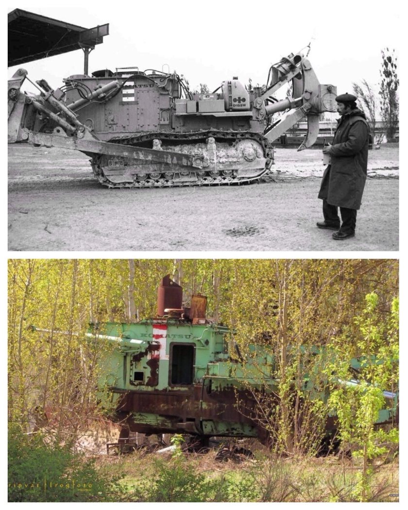 Бульдозер Komatsu ЧАЭС