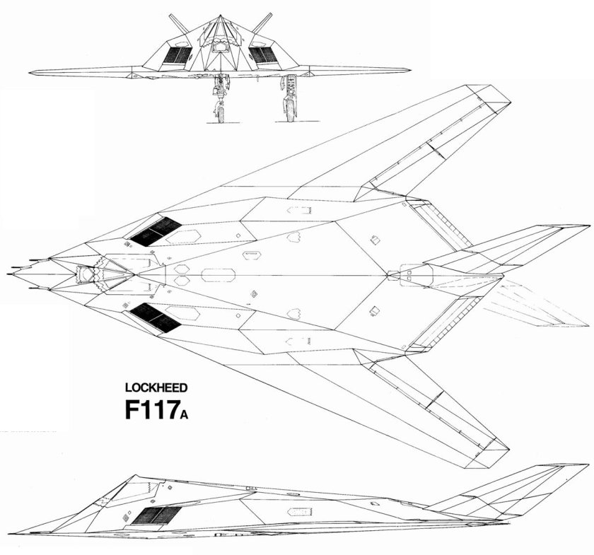 F117 Nighthawk чертеж