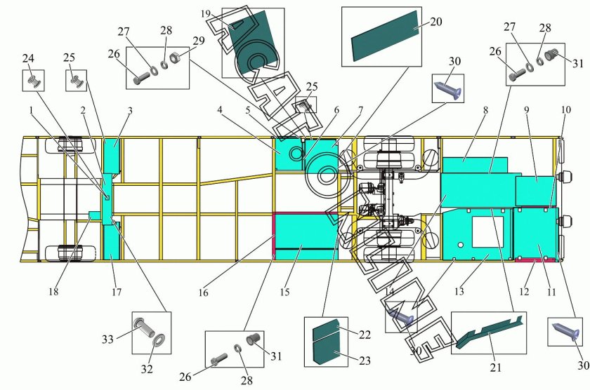 Защита днища МАЗ 6501
