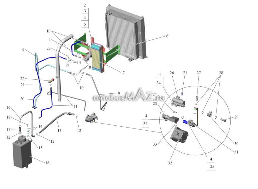 Система кондиционирования МАЗ 103