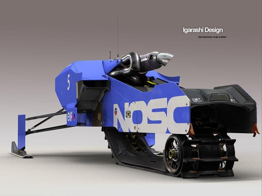 Футуристический снегоход