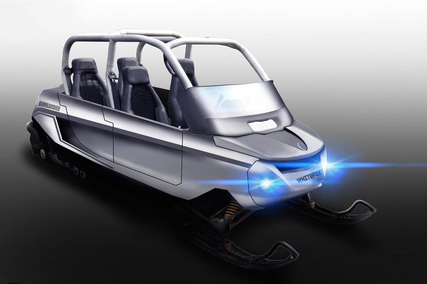 Снегоход Бомбардье с кабиной