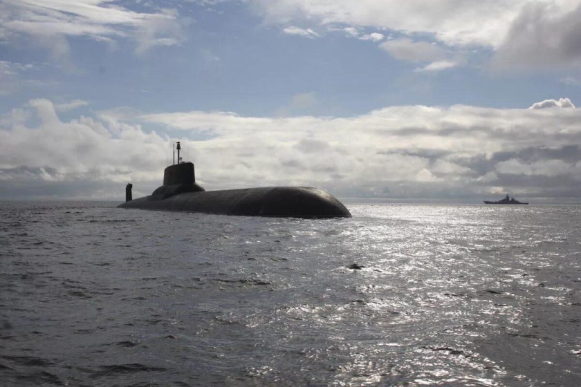 Подводная лодка в Баренцевом море