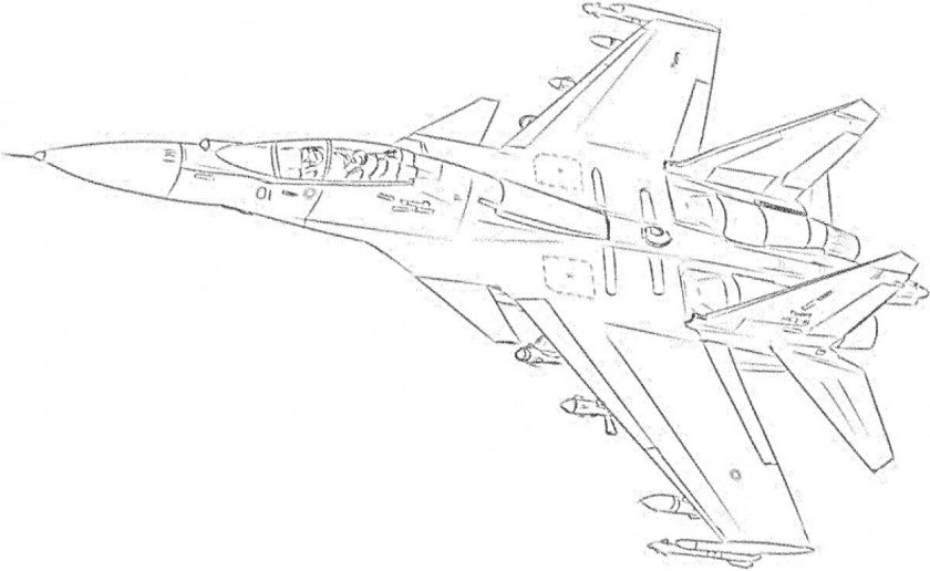 Истребитель Су-57 чертежи