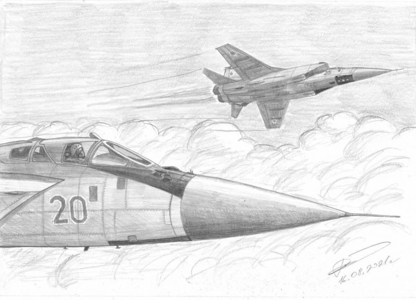 Миг 25 самолет рисунок