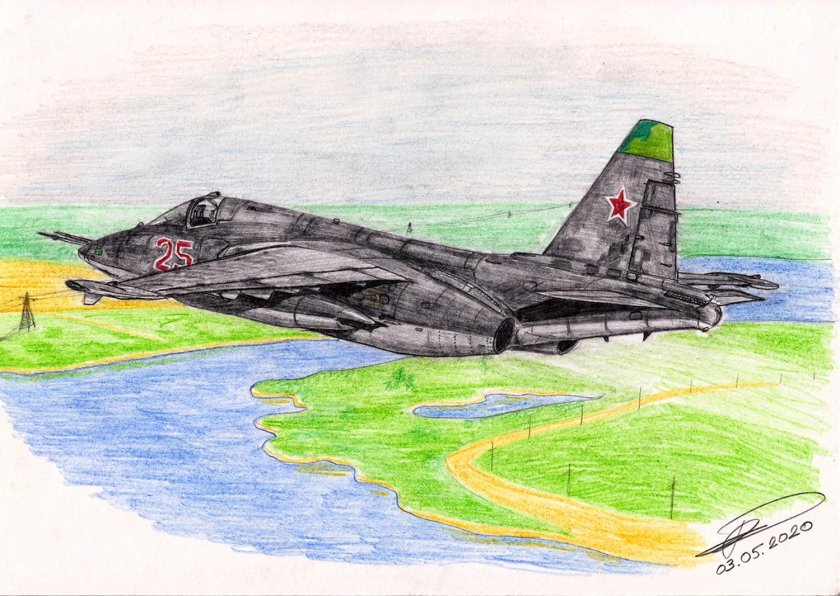 Су-25 рисунок сбоку