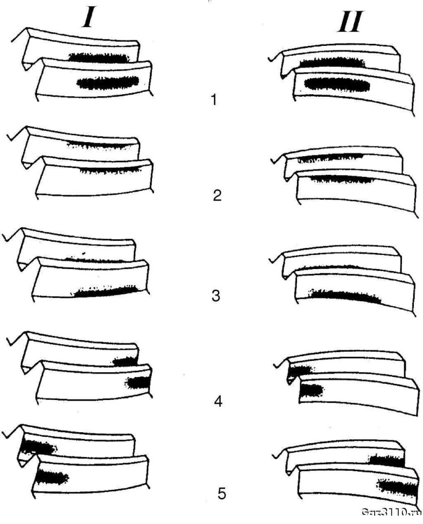Регулировка пятна контакта главной пары редуктора