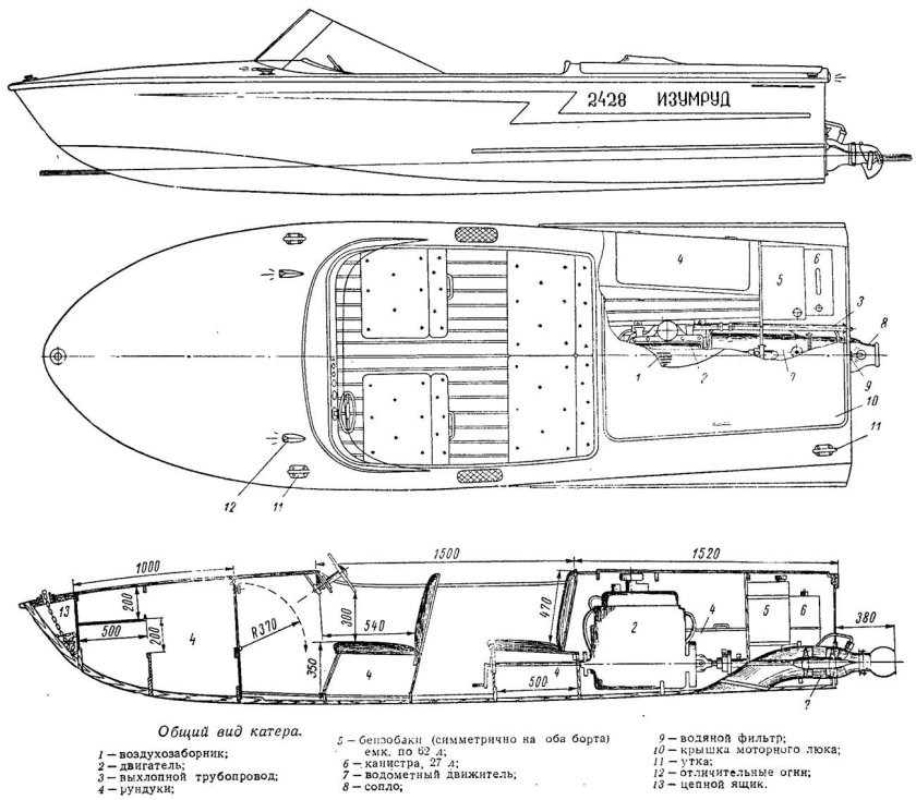 Катер Глэдиус 520 чертежи