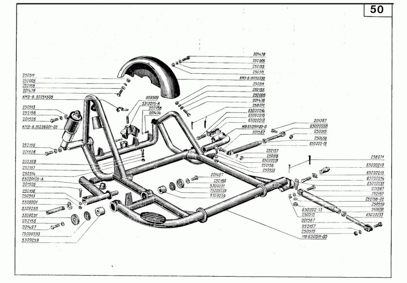 Схема тормоза коляски мотоцикла Урал
