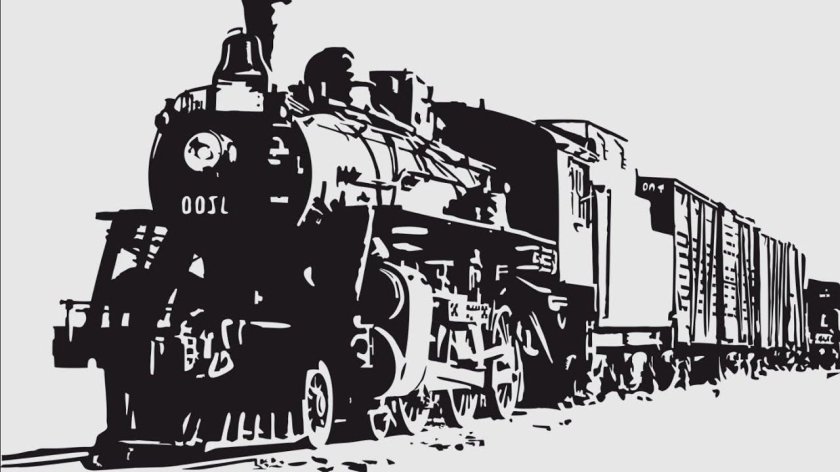Паровоз силуэт