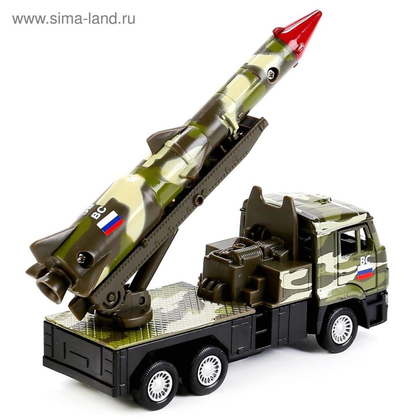 Модель мет. Урал ракета камуфляж зел. Технопарк SB-16-49-A-WB